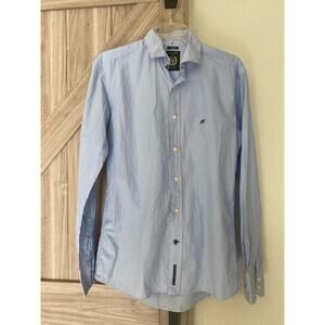 Sacoor Men’s blue striped button-down size medium
